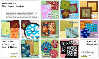 The Paper Basket, an online shop for greeting cards, postcards, journals, and gifts lovingly adorned with beautiful vintage floral, botanical, Japanese and fun pop art graphic prints and retro patterns.